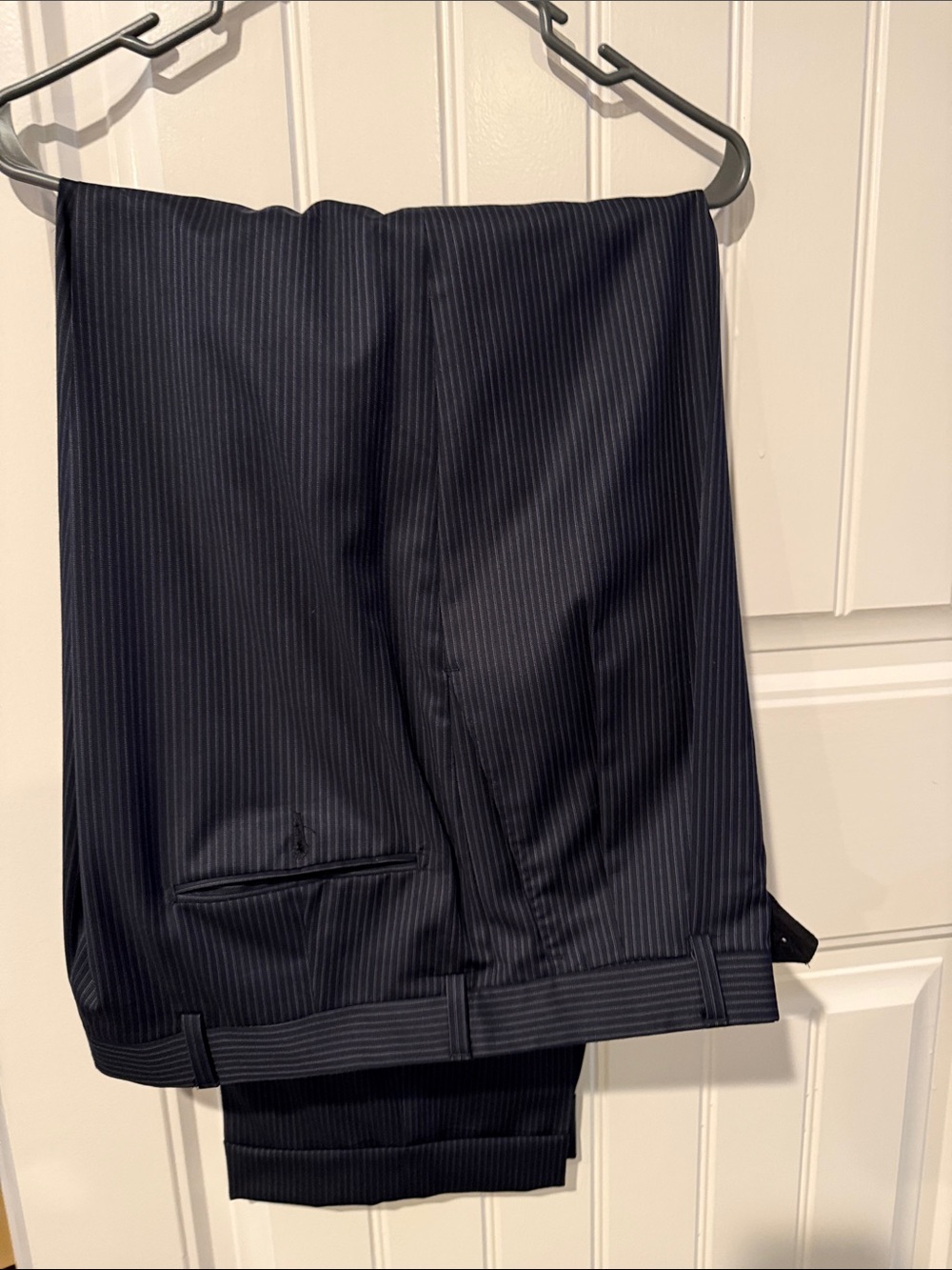 DKNY Men's Navy Pinstripe Suit Pants